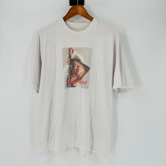 Uncivilized T-Shirt Size Large Mens White Kill Bill Uma Thurman Short Sleeve - Picture 1 of 6